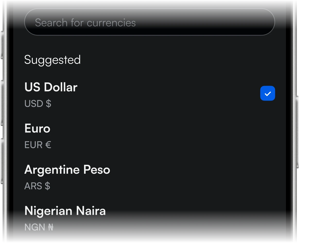 160+ supported currencies